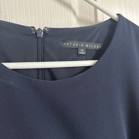 Antonio Melani Navy sheath dress size 14 Dillards - Picture 3 of 3